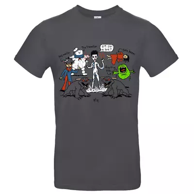 Buy Who Ya Gonna Call? Villains Doodle Series Tee Mens Short Sleeve T-Shirt Top • 14.95£