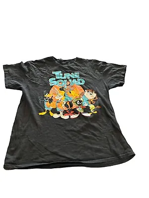 Buy Vintage Looney Tunes Space Jam Men’s T-shirt Size L Black Bugs Tune Squad Y2K • 11.12£
