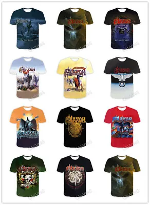 Buy SAXON ROCK 3D Printed Fashion Casual Short Sleeves T-shirts For Women/men • 14.39£