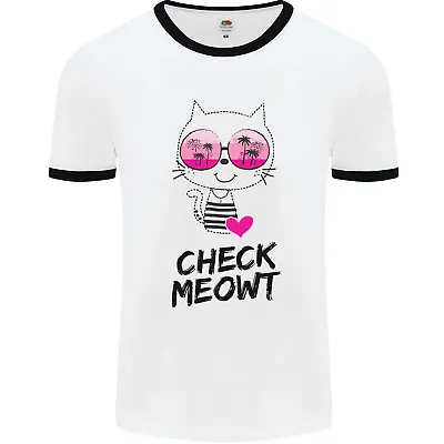 Buy Check Meowt Mens Ringer T-Shirt • 12.99£