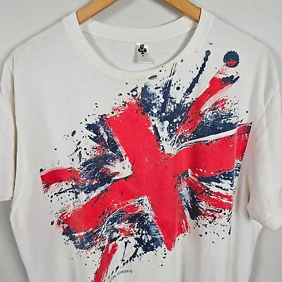 Buy CLUB T-Shirt Extra Large XL White Capital London Union Jack Great Britain 1703 • 5.49£