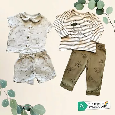 Buy Unisex DISNEY Baby Boy Girl Trouser Short Set 3-6 Months Clothes Bundle Worn Onc • 5.99£
