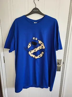 Buy B&C Collection Men's Blue Sesame St Cookie Monster T-shirt Size XXXL 3XL  • 9.99£