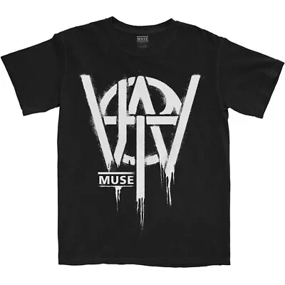 Buy Muse T-Shirt Will Of The People Stencil Logo Band Official Black New • 14.95£