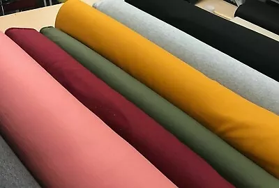 Buy Fleece Backing Sweatshirt Hoody Cotton Blend Fabric 170cm Wide Black • 57£