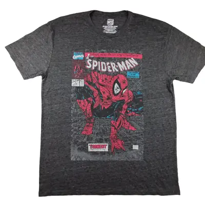 Buy Marvel Comics T Shirt Size L Grey Graphic Tee Short Sleeve Cotton Polyester • 12.99£