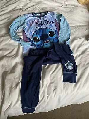 Buy Girls Stitch Pyjamas 9 - 10 Years Old • 0.99£