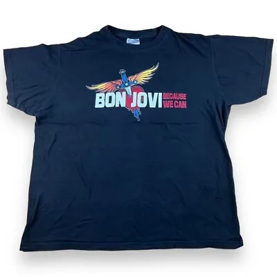 Buy Bon Jovi T Shirt Tour XL Black Concert Rock Tee 2013 Tour T Shirt Oversized  • 22.50£
