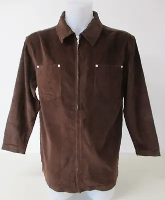 Buy Zip Front Corduroy Jacket, DENIM & CO, Brown, Small, Fits 40  Chest • 10£