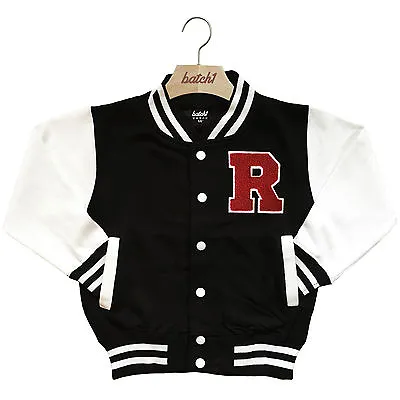 Buy Kids Varsity Baseball Jacket Personalised With Genuine Us College Letter R • 29.95£