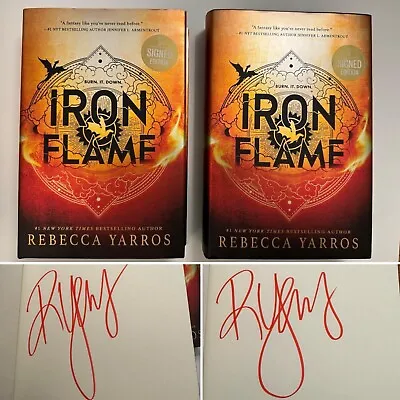 Buy LOT Of (2)  SIGNED IRON FLAME Sprayed Edges REBECCA YARROS 1st First Edition !! • 116.62£