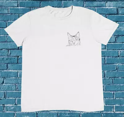 Buy Black And White Cat T Shirt - Vintage Stray Cat - %100 Premium Cotton • 12.95£