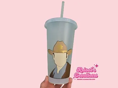 Buy Rick Grimes The Walking Dead Cup | Reusable Tumbler Lid Straw | Fan Merch Gift • 13.99£