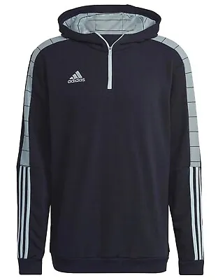 Buy Adidas Tiro French Terry Hoodie Mens Navy Size S #REF102 • 24.99£