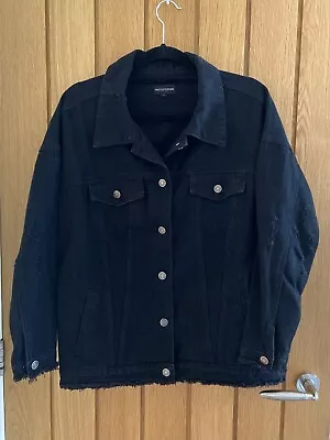 Buy PLT Black Longline Denim Jacket, Size S • 5£