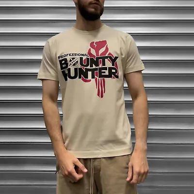Buy Boba Fett Professional Bounty Hunter T Shirt Star Wars Mandalorian Baby Yoda Men • 19.99£