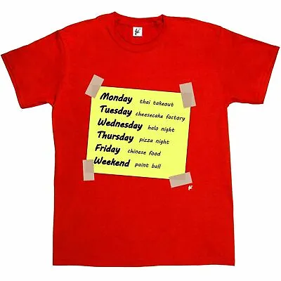 Buy Big Bang Week Food To Do List Schedule Paintball Mens T-Shirt • 7.99£