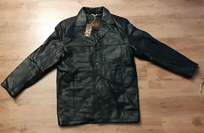Buy Oldstone Rockford Mens Black Genuine Leather Coat Jacket. Fully Lined. M. NWT • 25£