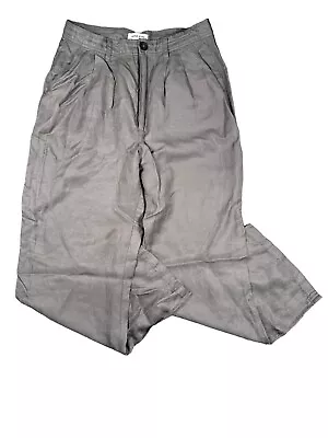 Buy Anine Bing Womens 10 / Large Nico Carrie Pleated Green Khaki Pants Trousers • 56.82£