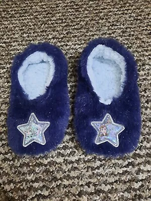 Buy Children S Brand New Blue Disney Frozen Slippers  • 1£