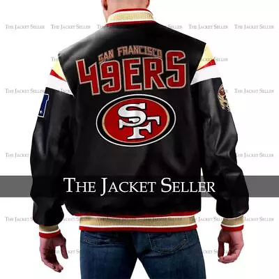Buy NFL San Francisco 49ers Multicolor Leather Jacket For Men And Women • 155.08£