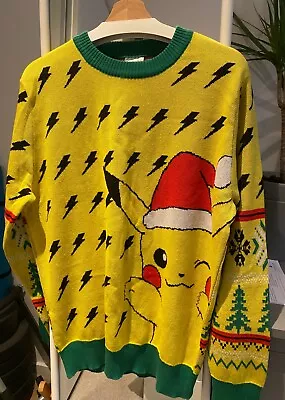 Buy Pokemon Pikachu Christmas Jumper Size L • 59£