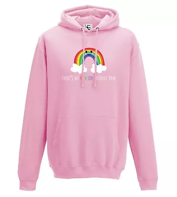 Buy There's No Rainbow Without Rain Hoodie Jumper Gift Positive Mindfulness Hoodie • 24.99£