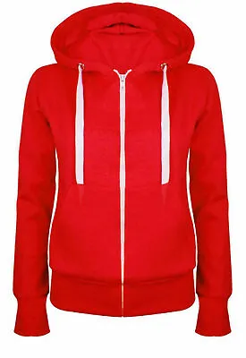Buy Zip Up Sweatshirt Hooded Hoodie Coat Jacket Top PLUS SIZE Top Ladies (2-26) • 10.99£