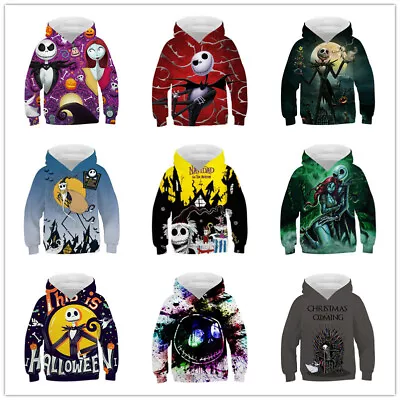 Buy Kid's The Nightmare Before Christmas 3D Print Hoodie Pullover Autumn Casual Coat • 19.98£