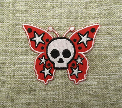 Buy CUTE SKULL BUTTERFLY   Embroidered  Iron On Sew On Patch Emo Goth Punk Rock • 2.49£