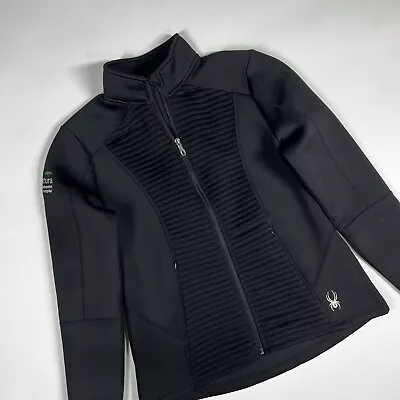 Buy Womens Spyder Jacket Pockets Full Zip Up Venom Snow Ski Size Small Black Logo • 28.71£