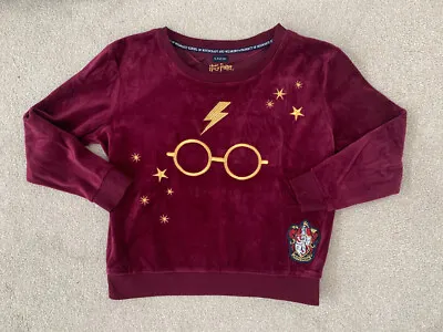 Buy Harry Potter Gryffindor Velvet Lounge Top / Pyjamas Top - Size L - Primark • 9.99£