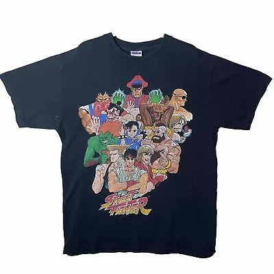 Buy Vintage Street Fighter T-Shirt M, 90s Capcom Video Games Combat Fighting Sega • 48£