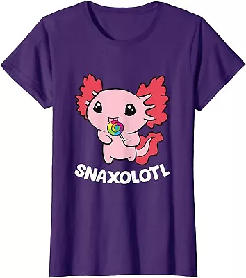 Buy BRAND NEW Cotton T-shirt Kawaii Axolotl Sweets Snaxolotl  Women's Medium Purple  • 15.99£