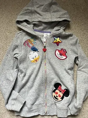 Buy Girls Disney Store Zip Up Hoodie Size 7/8 Donald, Minnie Embroidered Cheshire  • 15.67£