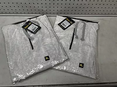 Buy 2 X Bisley Flex & Move Cotton Hoodies - Long Sleeve - Light Grey Colour -XL Size • 12.50£