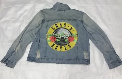 Buy Guns N Roses Distressed Denim Jacket • 26.46£