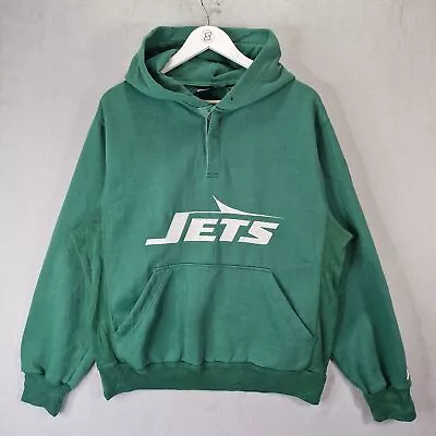 Buy Vintage Starter New York Jets Sweatshirt Mens Large Green 90s Hoodie Pullover • 74.99£