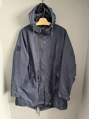 Buy Vintage Style Pretty Green Jacket Blue Parka Coat Hooded Casuals Mod Size XL • 79.99£