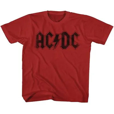 Buy Kids AC/DC Logo Red Rock And Roll Music Band T-Shirt • 19.29£