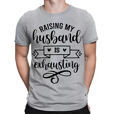 Buy Raising My Husband Is Exhausting Funny Sarcastic Sarcasm Womens T-Shirts Top#BAL • 9.99£