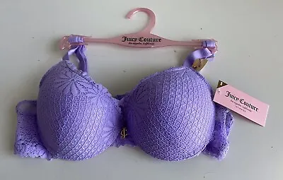 Buy Juicy Couture Sexy T-Shirt Bra Glam Lace Sz 36B Underwire JC5250AG Gamma Ray NEW • 17.35£