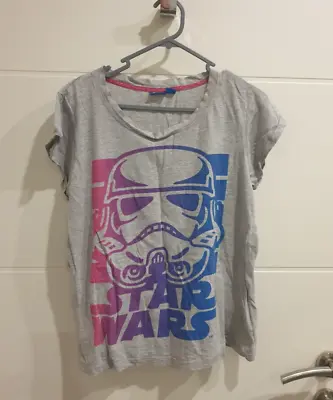 Buy Womens Primark Grey Star Wars Storm Trooper Pyjama Top Size XS • 0.99£