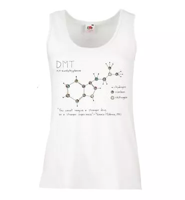 Buy Ladies White Dimethyltryptamine DMT Spiritual God Molecule Vest • 10.95£