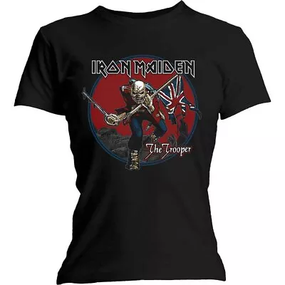 Buy Ladies Iron Maiden Trooper Red Sky Official Tee T-Shirt Womens Girls • 17.13£