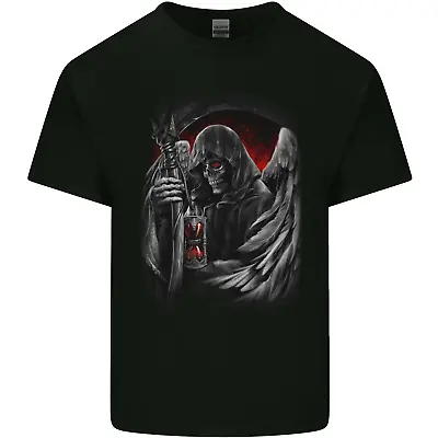 Buy Grim Reaper Biker Gothic Heavy Metal Skull Mens Cotton T-Shirt Tee Top • 11.75£