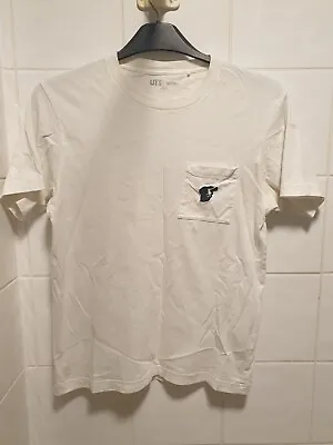 Buy Uniqlo UT UTGP 21 Pokemon Pikachu Embroidered T-Shirt Mens Size Medium White Tee • 23.50£