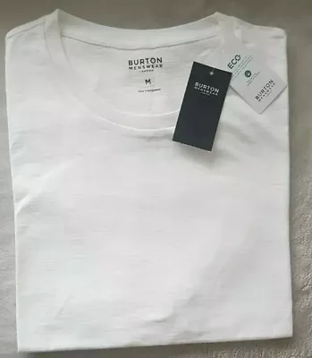 Buy Burton Menswear Medium White Organic T Shirt BRAND NEW  • 8.99£