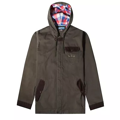 Buy Adidas Military Style M Jacket Khaki Green Hooded Parka Skateboarding Jacket • 44.99£