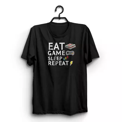 Buy EAT GAME SLEEP REPEAT Gaming Men Funny T-Shirt Novelty T Shirt Clothing Tee Gift • 9.95£